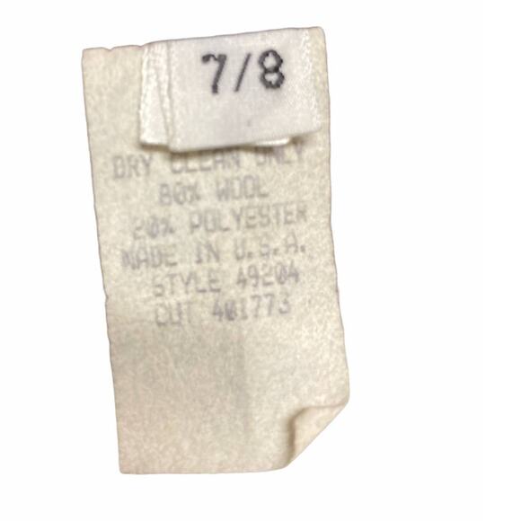 Requirements Blazer Womens 7/8 Grey Gold Button Jacket Vintage Wool - Picture 4 of 9